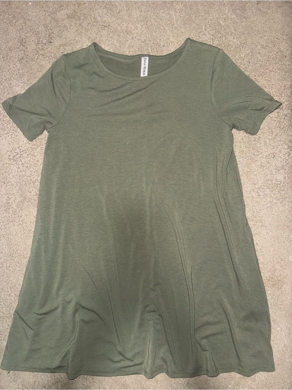 Zenana Olive Green Short Sleeve Swing Tee